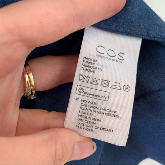 COS wool blend gathered sleeve tunic - Picture 3 of 5